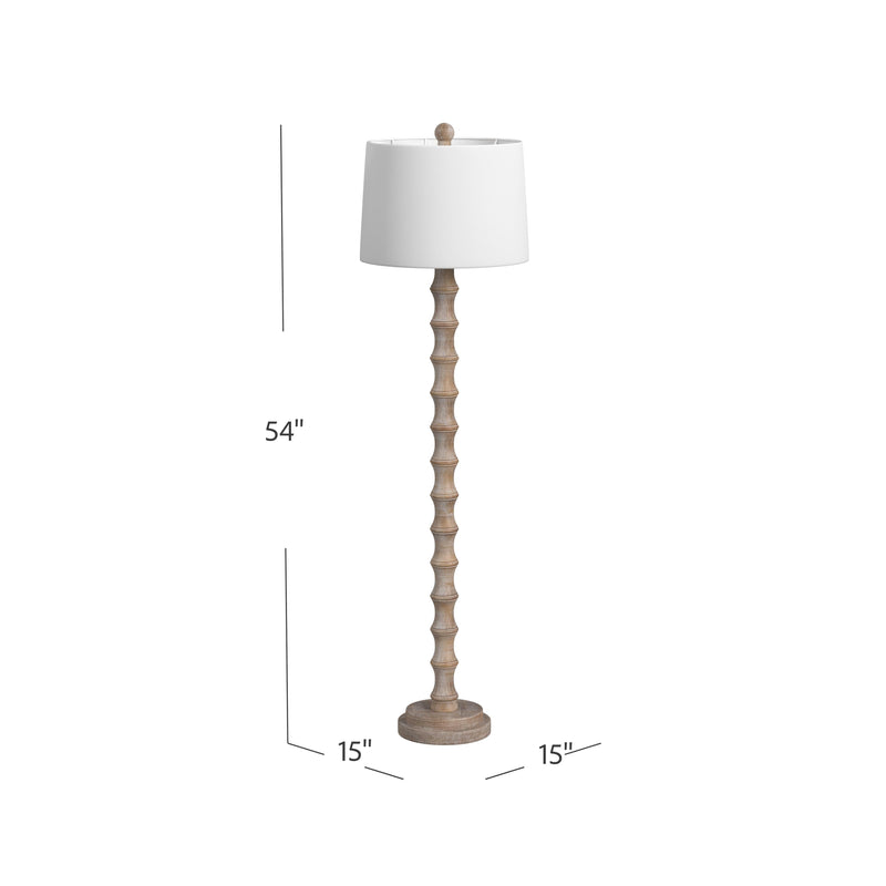 Tonio - Floor Lamp - Light Brown / White