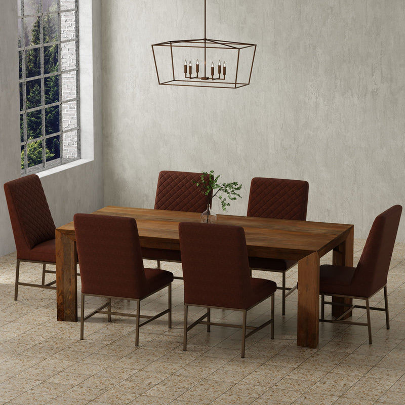 Crossings - Rectangular Dining Table With 6 Upholstered Chairs