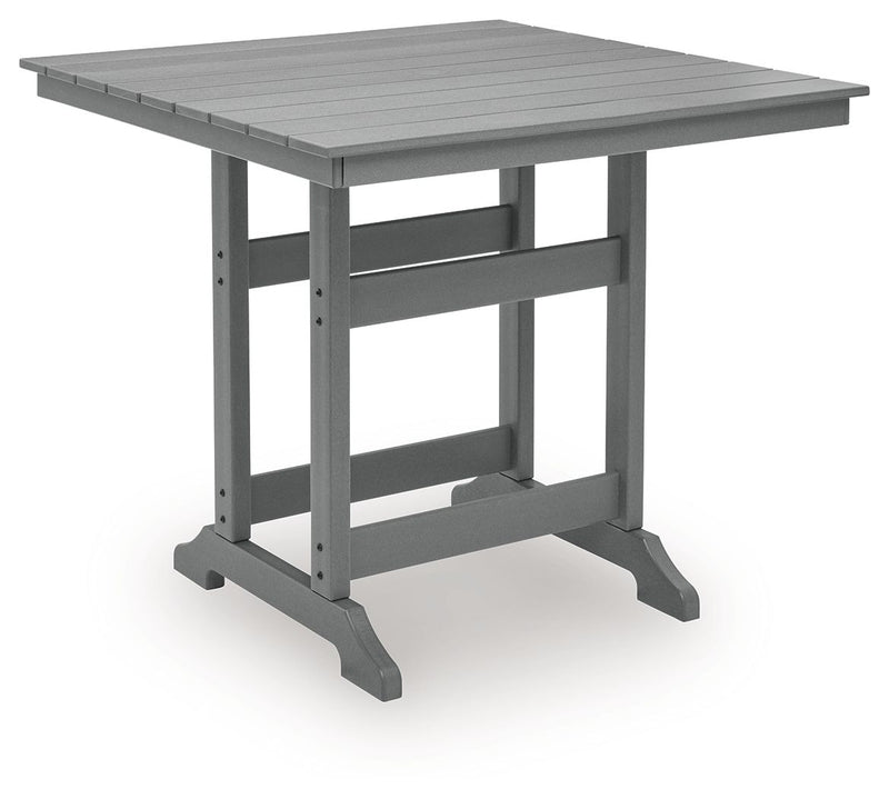 Sanctuary Beach - Square Counter Table With Umbrella Option - Dark Gray