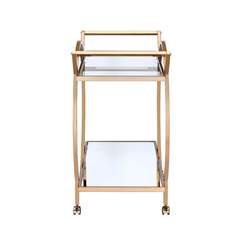 Traverse - Serving Cart - Mirrored & Champagne
