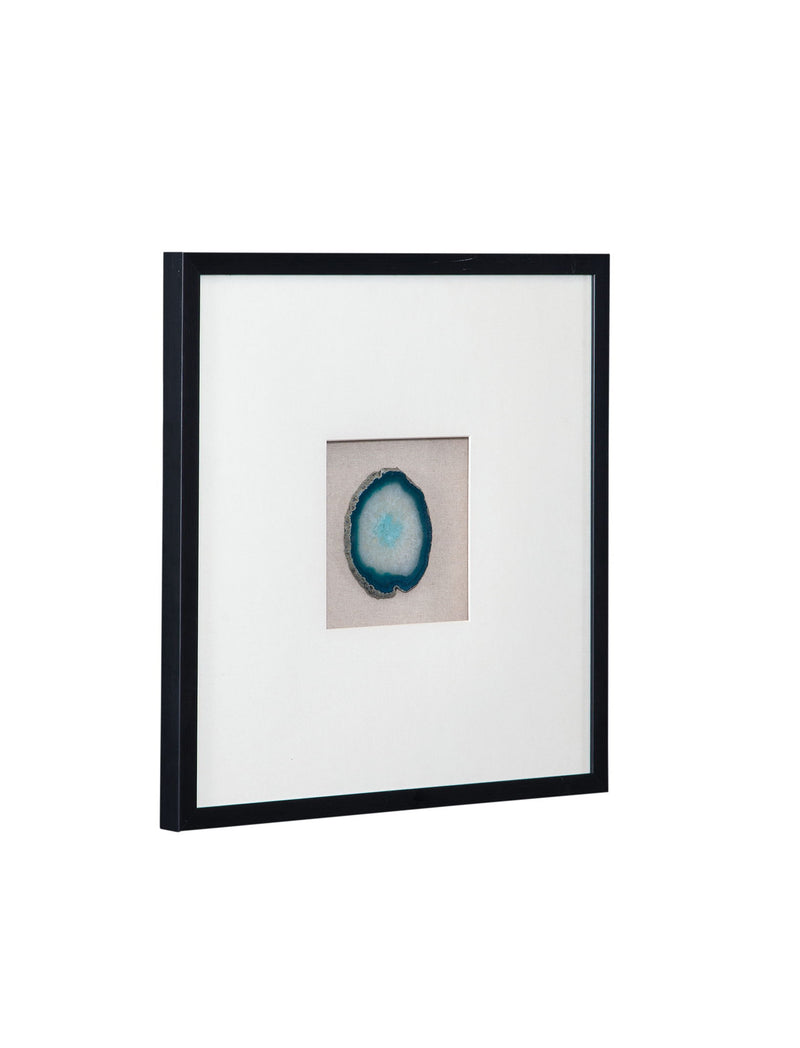 Crystal Geode Wall Art - Blue / White