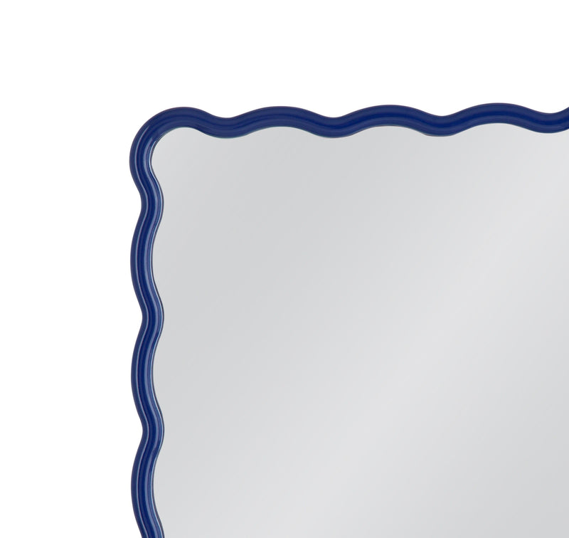 Camellia - Rectangle Wall Mirror - Blue