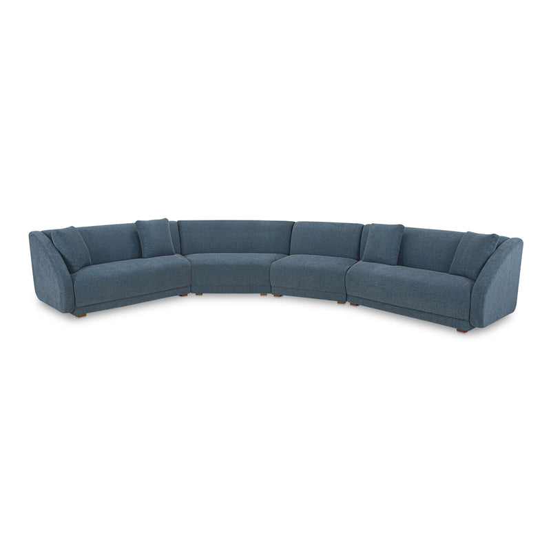 Fraser - 4 Piece Modular Sectional - Deep Blue