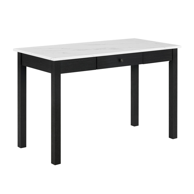 Rylee - Faux Marble Desk - Black / White