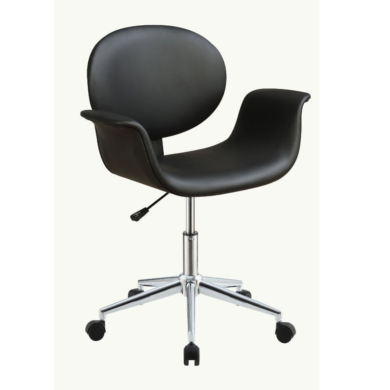 Camila - Office Chair - Black Synthetic Leather