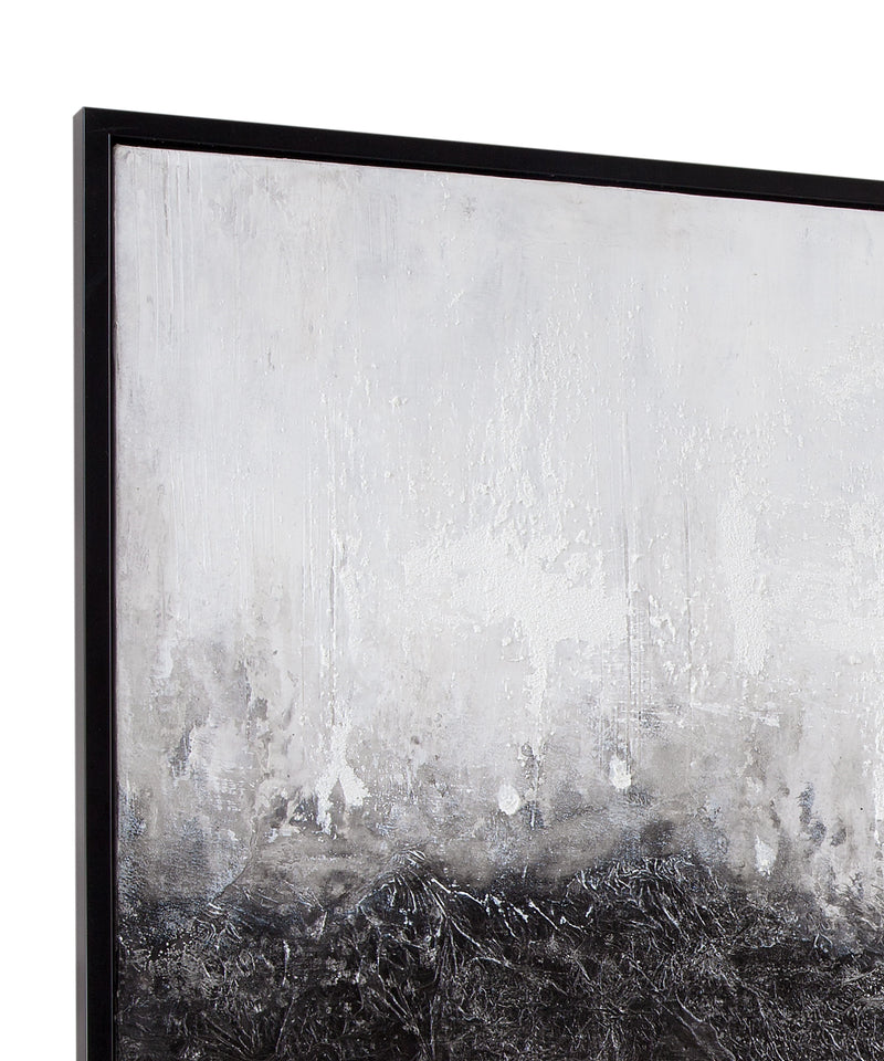 Divided Framed Canvas - Gray / Black