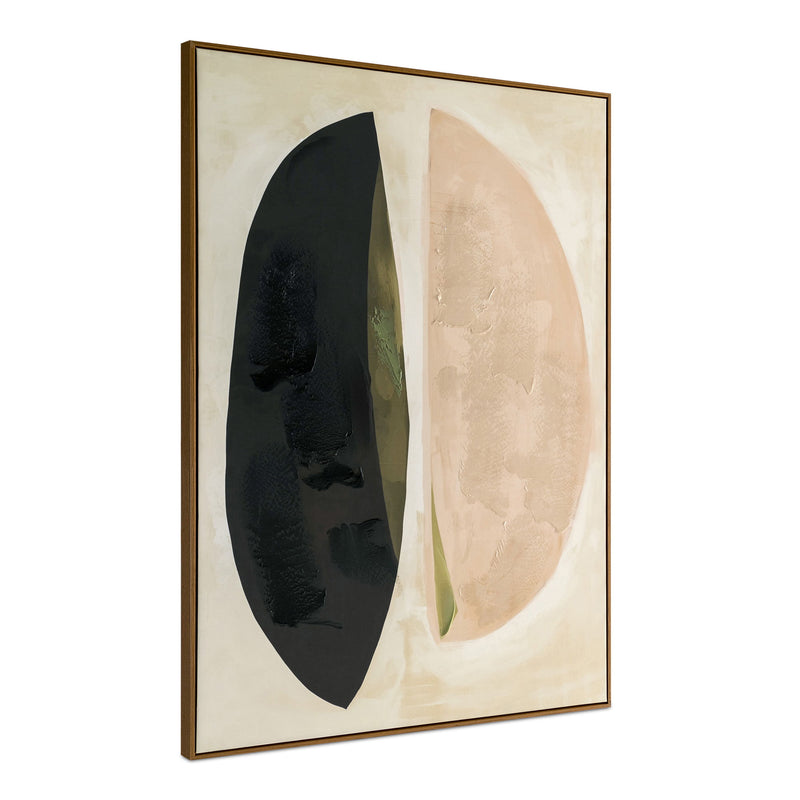 Sage - Framed Painting - Beige