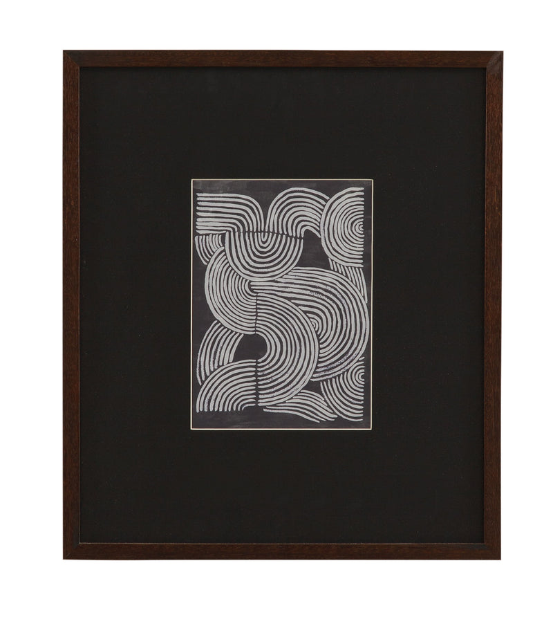 Neutral Strokes I Framed Print - Black