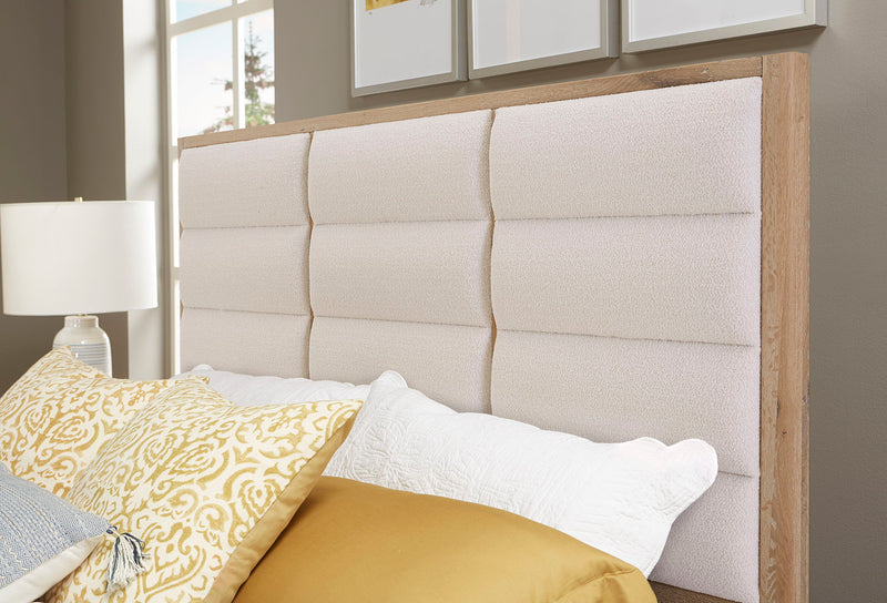 Crafted Oak - Upholstered Bed