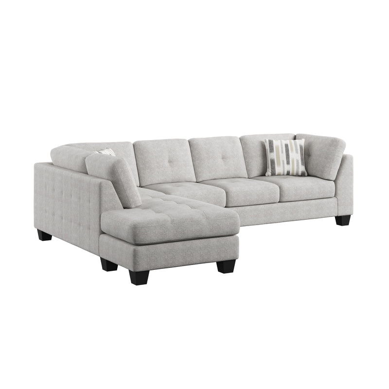Myles - Chaise Sectional - Overcast