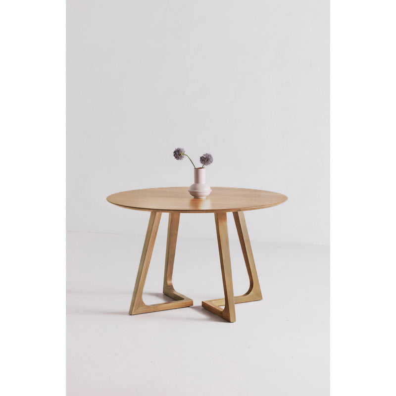 Godenza - Round Dining Table - Light Brown / Oak