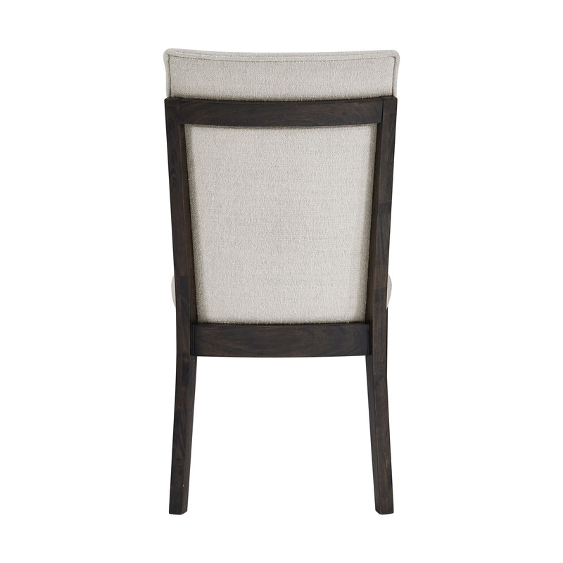 Sutton Place - Upholstered Side Chair - White / Dark Brown