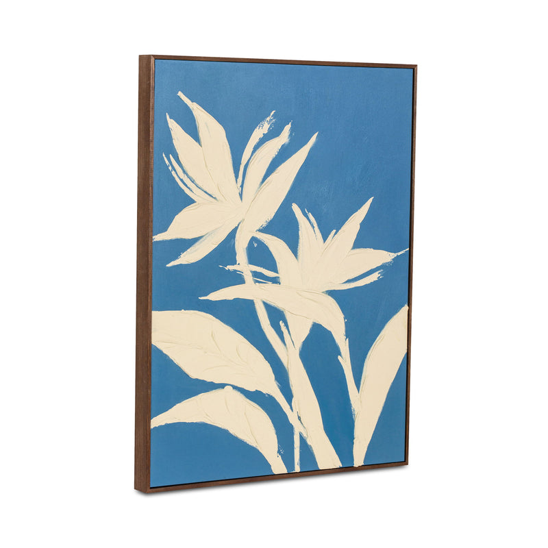 Paradis - Framed Painting - Blue