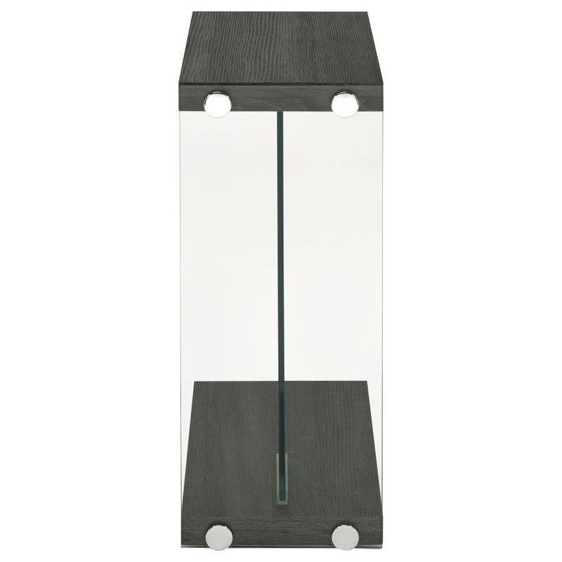 Colby - Engineered Wood C-Shaped Side Table - Weathered Gray