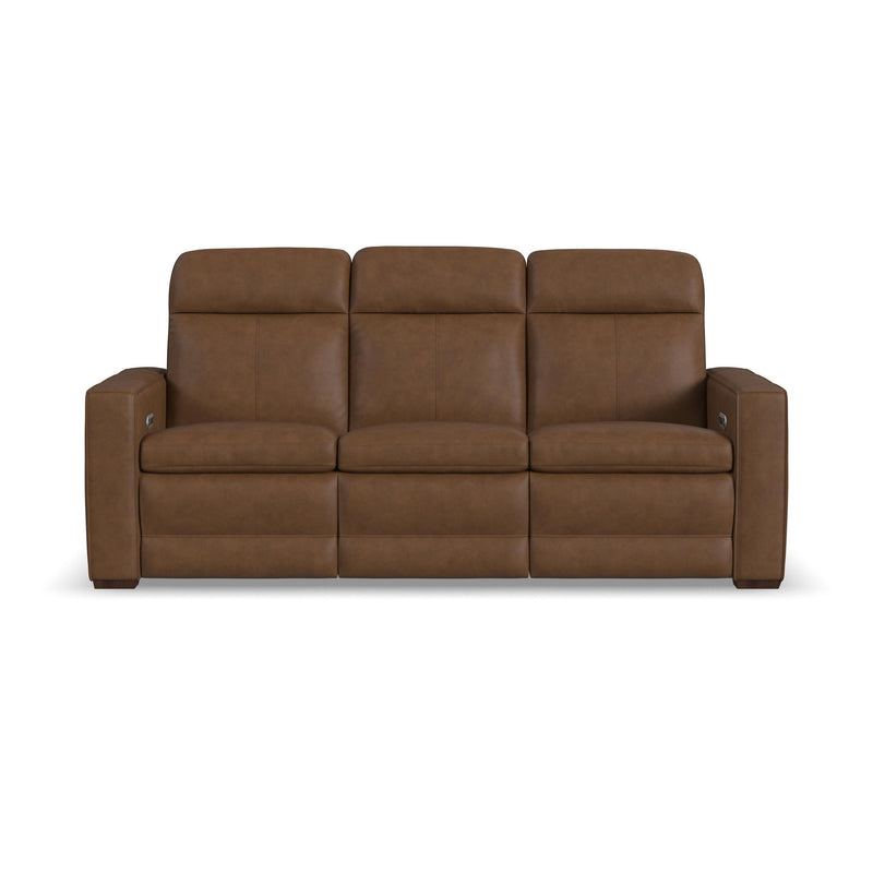 Dutch - Power Reclining Sofa With Console, Power Headrest, & Lumbar