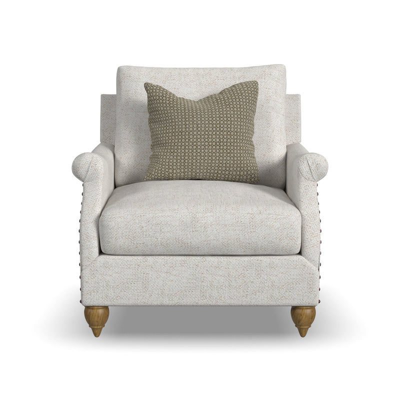Veda - Fabric Chair With Nailhead Trim