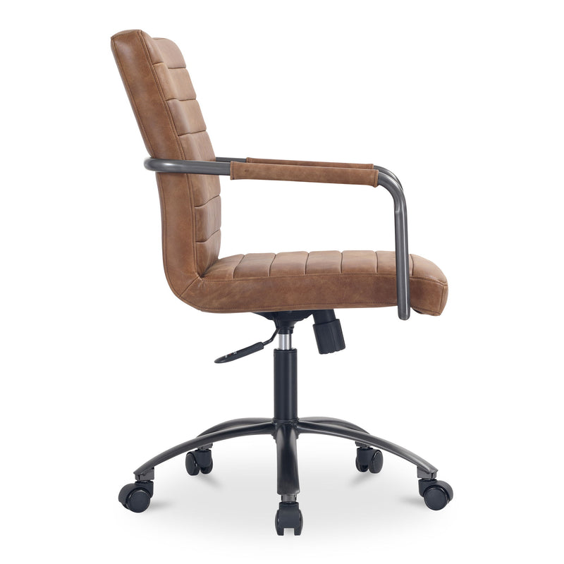 Roy - Open Road Leather Office Chair - Brown