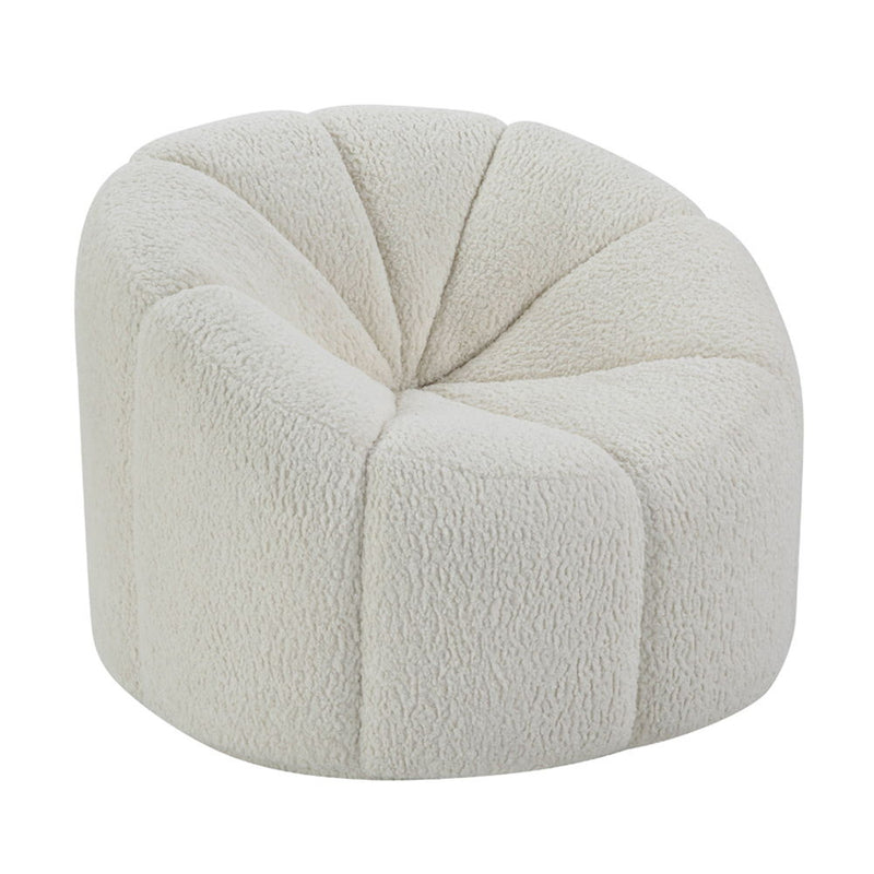 Osmash - Chair With Swivel - White Teddy Sherpa