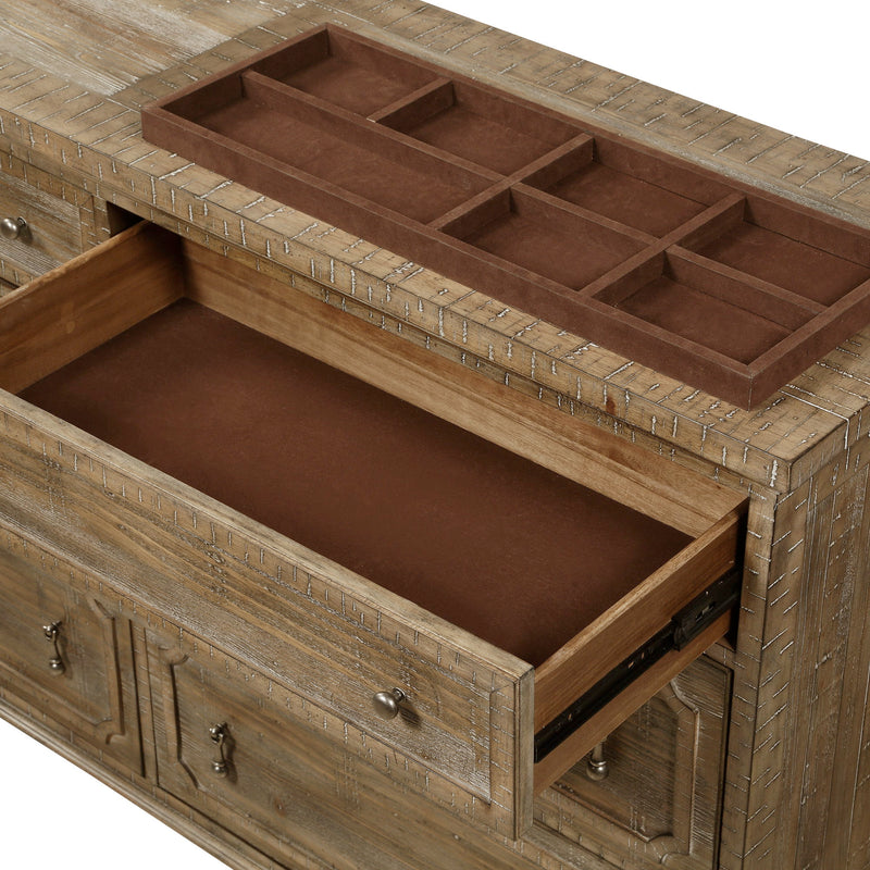 Interlude - 6 Drawers Dresser - Light Brown