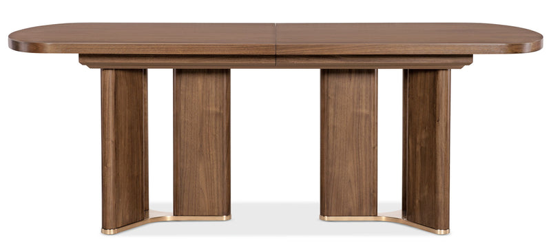 Eleana - Rectangle Dining Table With Two Leaves - Medium Wood