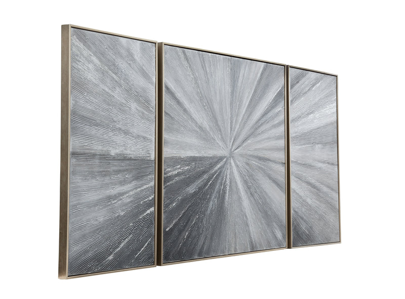 Cambric Canvas Art (Set of 3) - Dark Gray