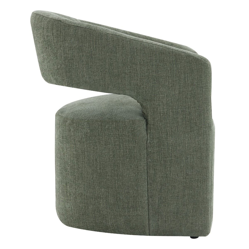 Libni - Arm Chair With Casters - Green Linen