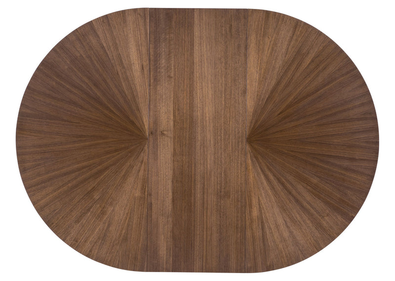 Eleana - Round Dining Table With One Leaf - Medium Wood
