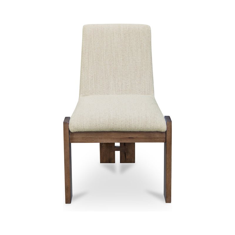 Mia - Dining Chair (Set of 2) - Beige / Dark Brown
