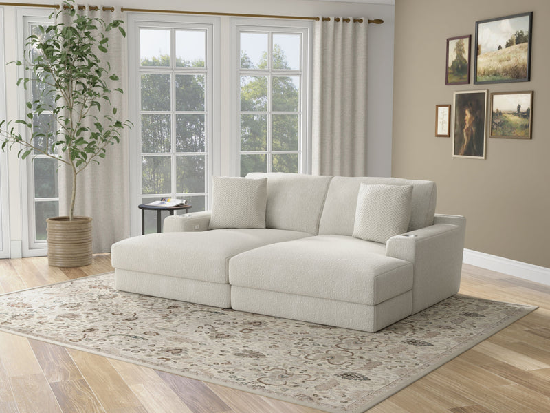 Cozy - 2 Piece Double Wide Chaise With USB Charging Ports