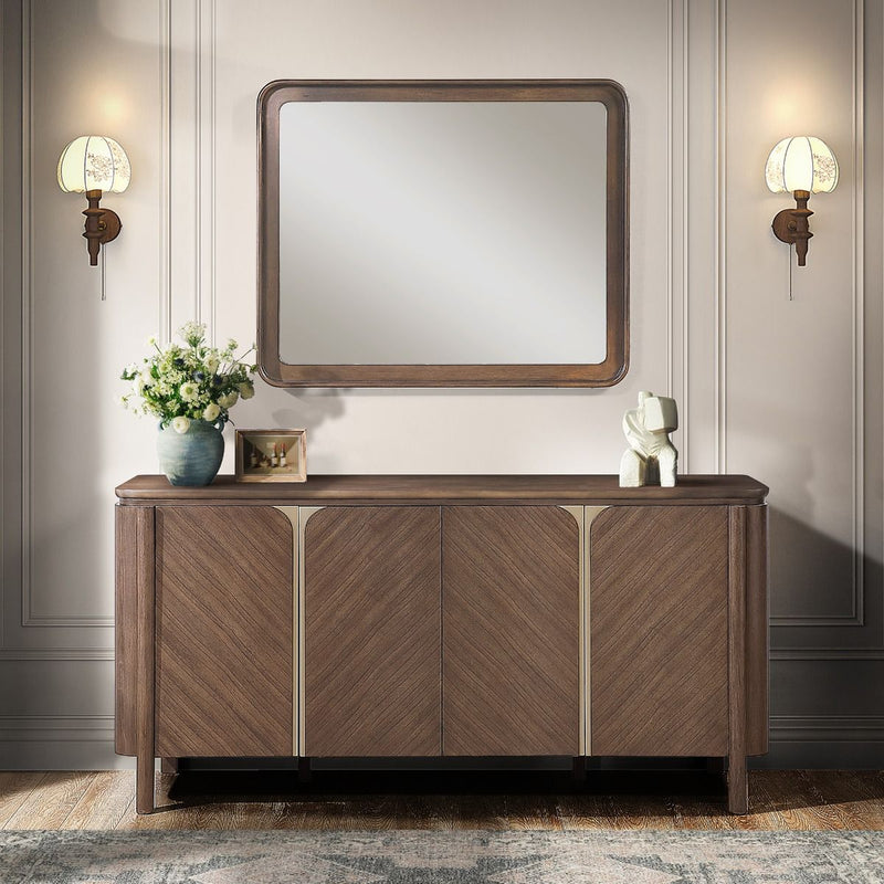 Ouida - Mirror - Brown & Gold