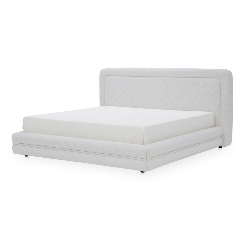 Tory - King Bed Pebble - White