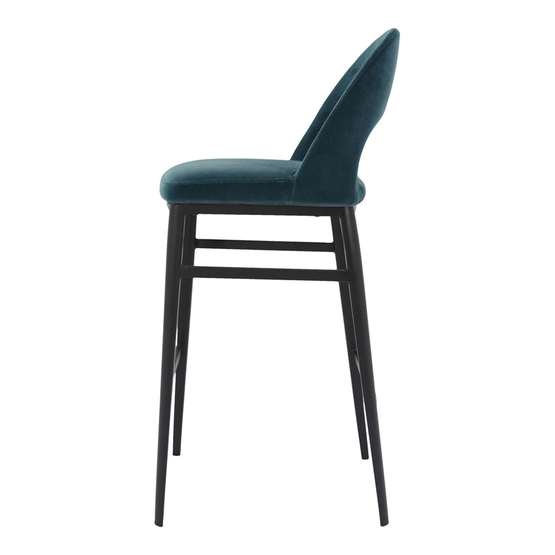 Roger - Barstool - Teal Velvet