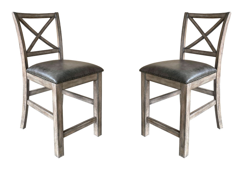 Lodge Dining - Upholstered Counter Chair (Set of 2) - Siltstone