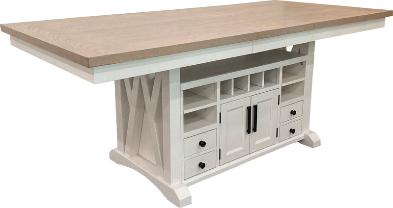 Americana Modern Dining - Island Counter-Height Extendable Dining Table - Cotton