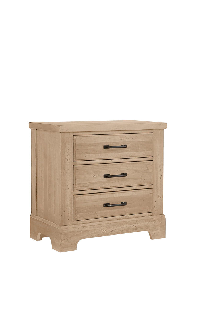 Cool Rustic - 3 Drawer Nightstand - Clear Maple