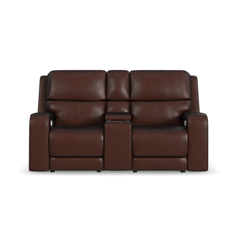 Oasis - Power Reclining Loveseat With Console, Power Headrests, Lumbar, Heat & Massage
