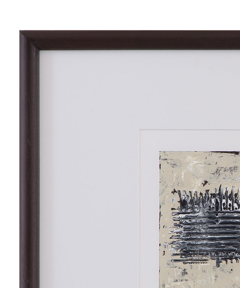 Dual Dichotomy IV Framed Print - Beige / White