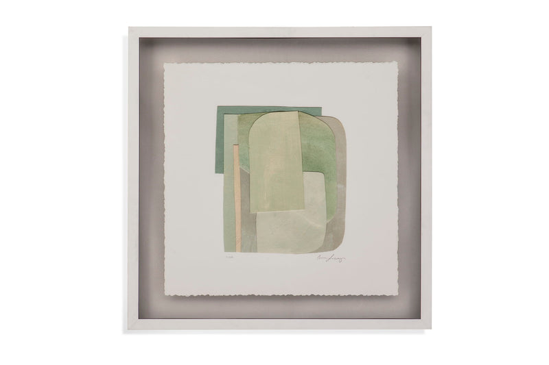 Color Structure IV Framed Print - Green