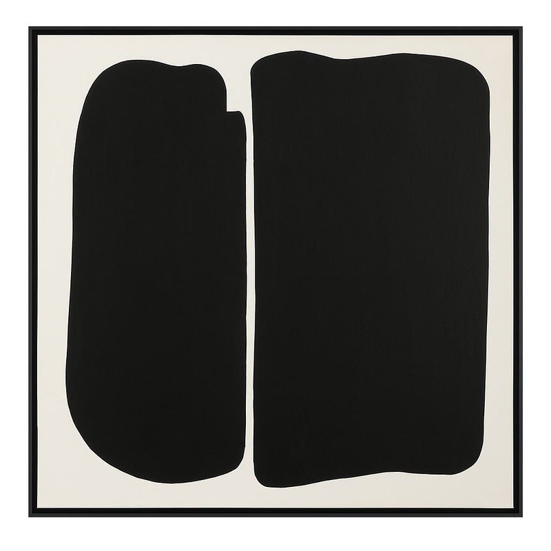 Framed Canvas Parallel Forms - Black