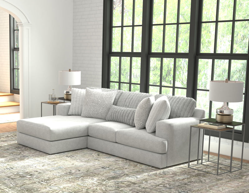 Logan - Upholstered Sectional With Comfort Coil Seating And Accent Pillows Included