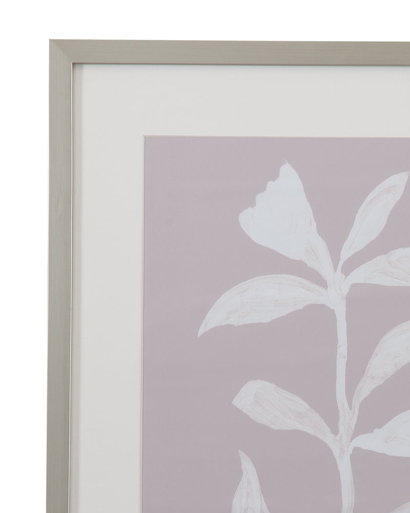Fresh Leaves II Framed Print - Gray