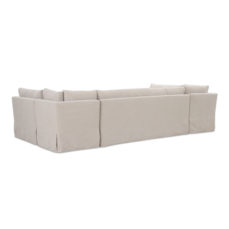 Fable - 5 Piece Slipcover Dining Banquette U-Shape - Beige