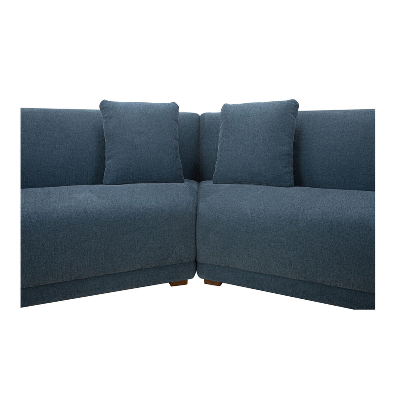 Fraser - 3 Piece Modular Sectional With Wedge Slipper - Deep Blue