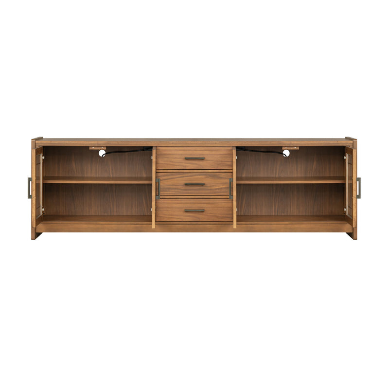 Lincoln - Large Entertainment Base - Warm Walnut