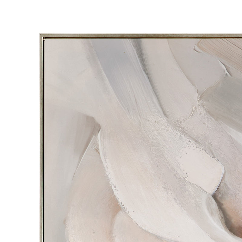 Soft Contours II Framed Canvas - Green