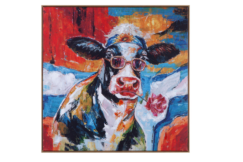 Cool Dude Framed Canvas - Red