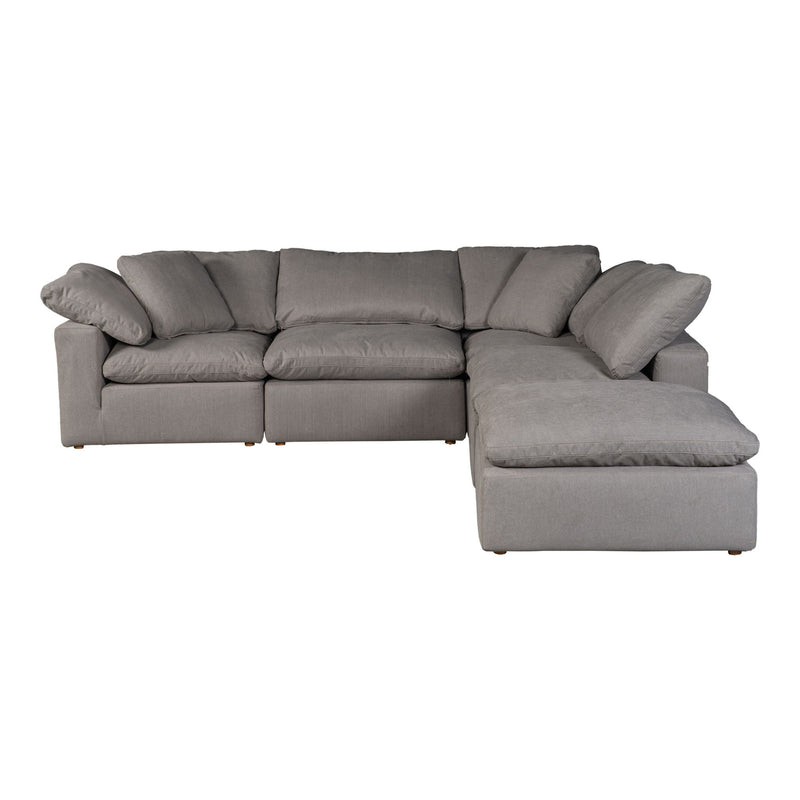 Terra - Livesmart Fabric Condo Dream Modular Sectional - Light Gray