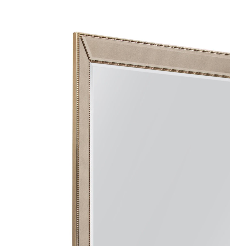 Beaded Leaner - Mirror - Gold - Antique Gold