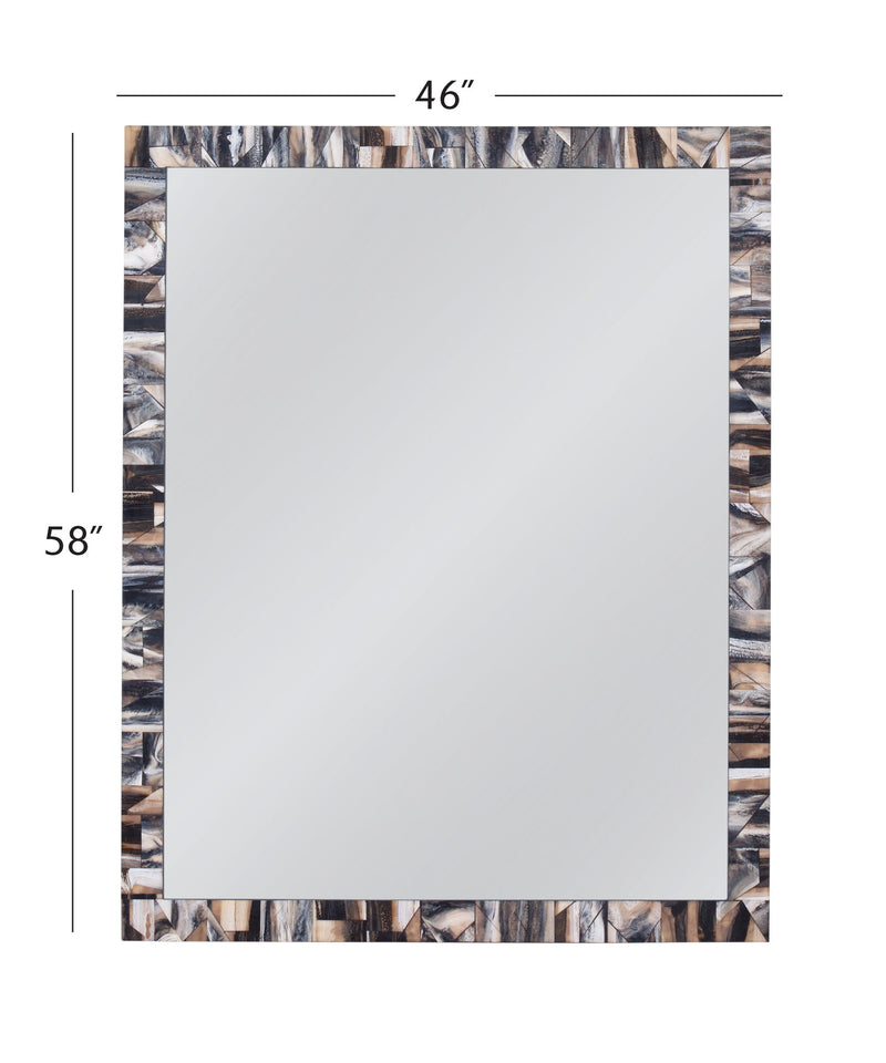 Kervo - Wall Mirror - Black / Cream