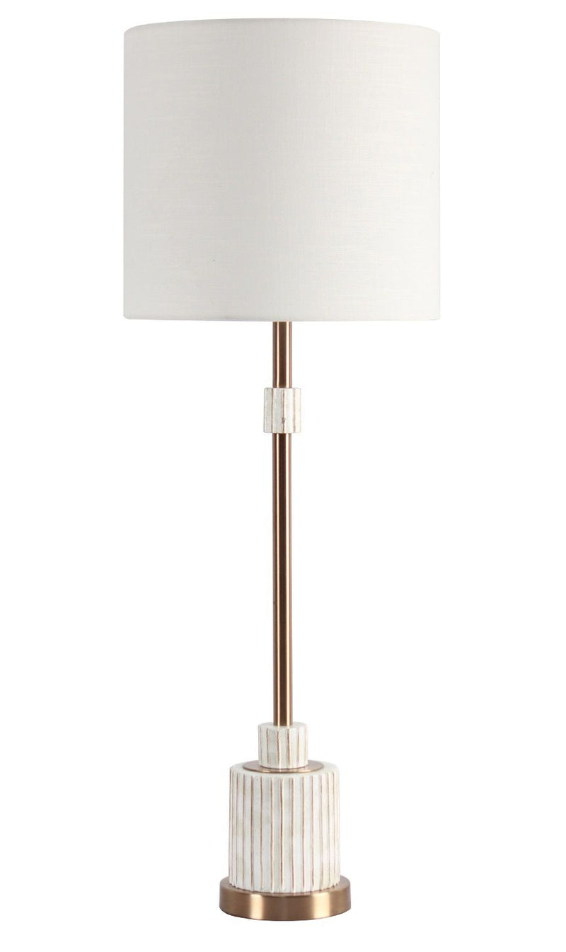 Alden - Table Lamp - White / Gold